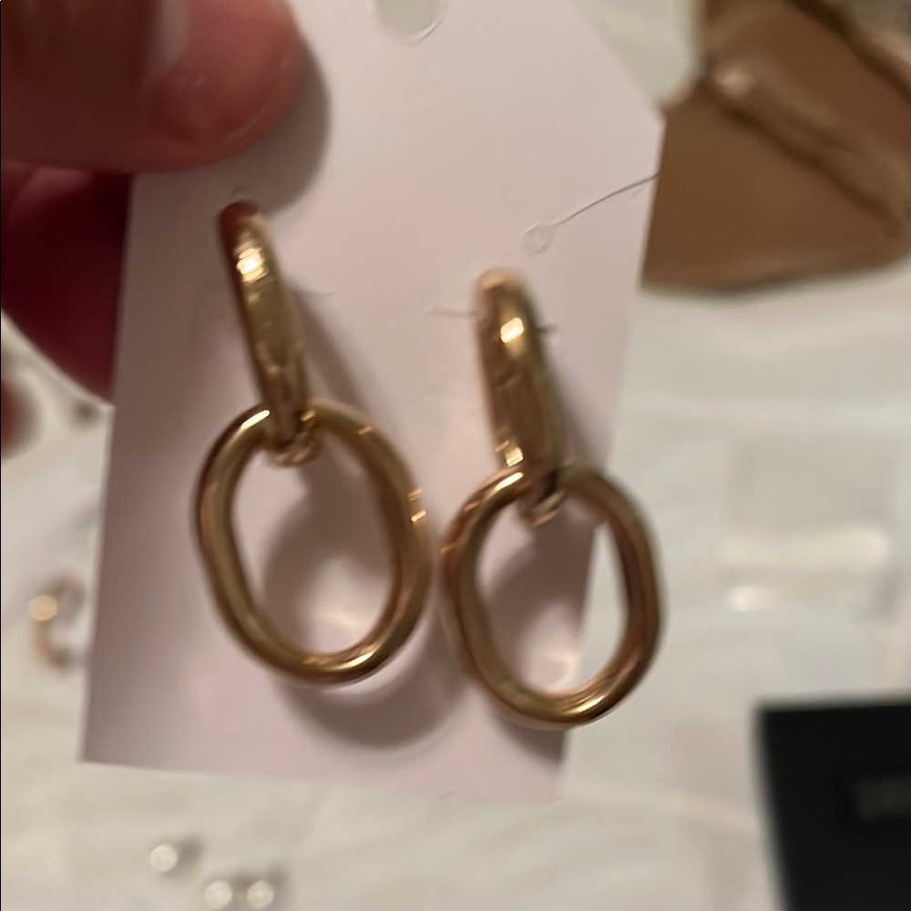 Gold Hoop Earrings - Picture 2 of 3